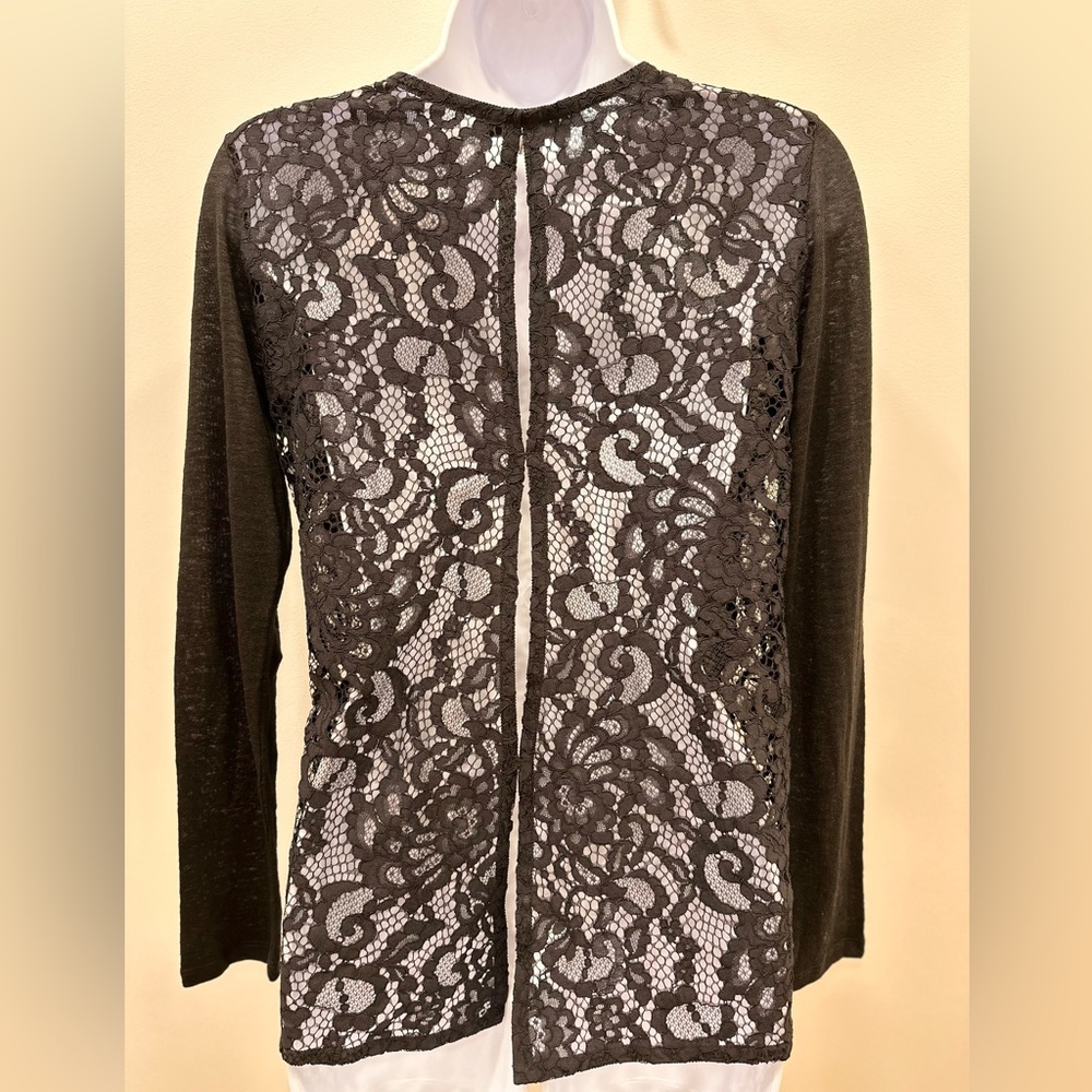 NWT SANDRO Paris Filipa Lace-Back Top